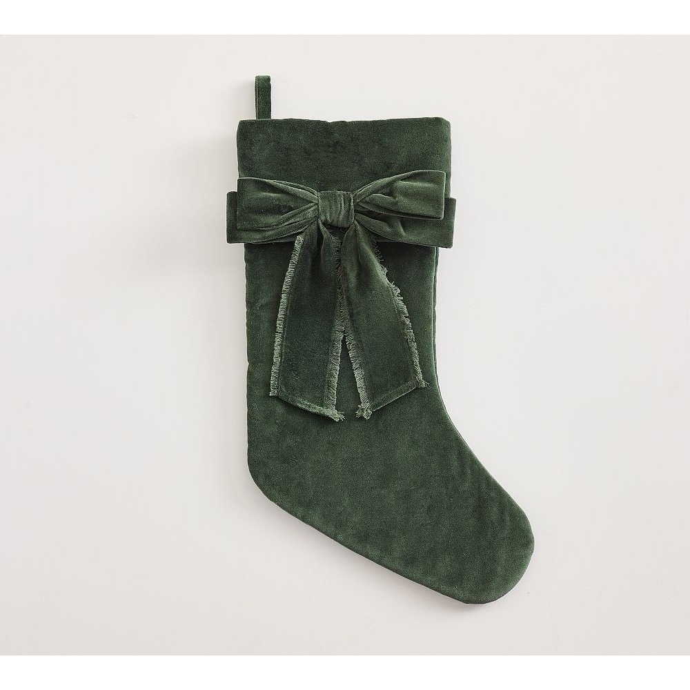 Pottery Barn Classic Velvet Bow Stockings NWT